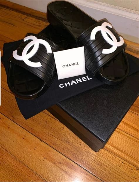 chanel jelly slide|chanel jelly slides black.